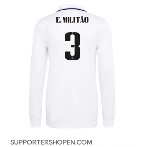 Real Madrid Eder Militao #3 Hemma Matchtröja 2022-23 Långärmad